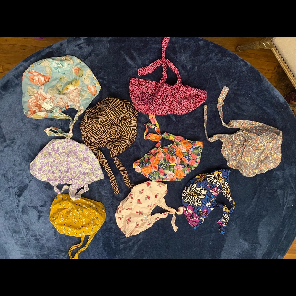 Scrub caps selling all together for one price medical hair cover